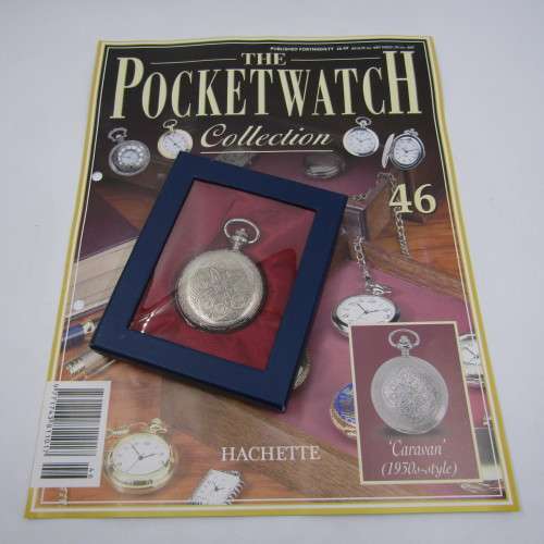 1930`s Style Caravan Quartz pocket watch - Hachette pocket watch collection #46 - not working