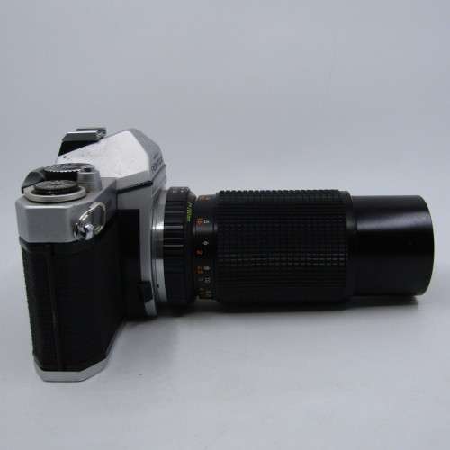 Pentax K1000 with 80-200mm Super Ozeck lens and Pentax-M 1:2 50mm and extras