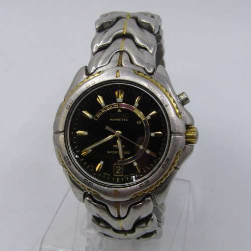 Seiko Kinetic Sports 100 mens watch - still charge and working