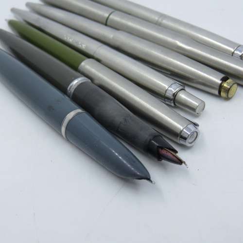 Lot of 7 Parker pens for spares - Fountain and ball point