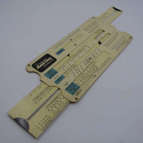 Lot of 4 vintage Sprinkler calculator cards