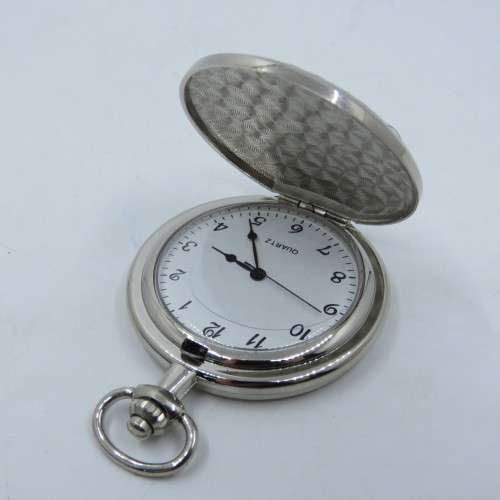 1920`s Style Gatsby full hunter quartz pocketwatch - Hachette pocketwatch collection #28 - Working