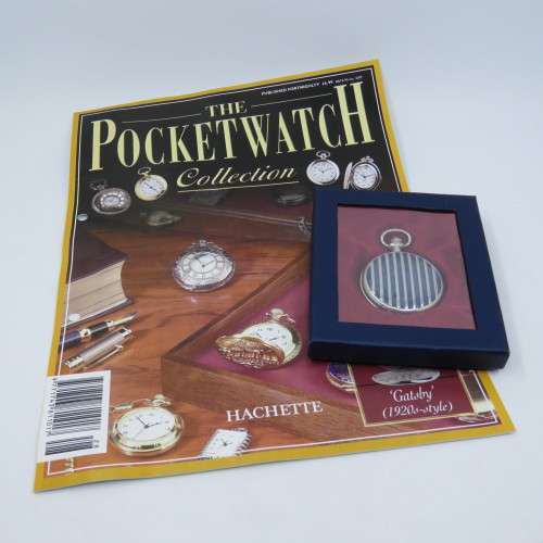 1920`s Style Gatsby full hunter quartz pocketwatch - Hachette pocketwatch collection #28 - Working