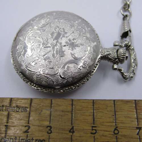 Ricardo Vintage style pocket watch with fob chain - working