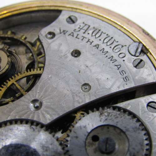 Antique Waltham pocket watch - not working - no crown