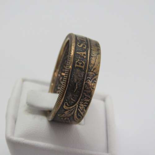Ring made from East Africa 1924 part silver shilling - Size U