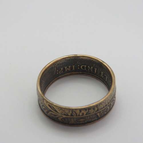 Ring made from East Africa 1924 part silver shilling - Size U