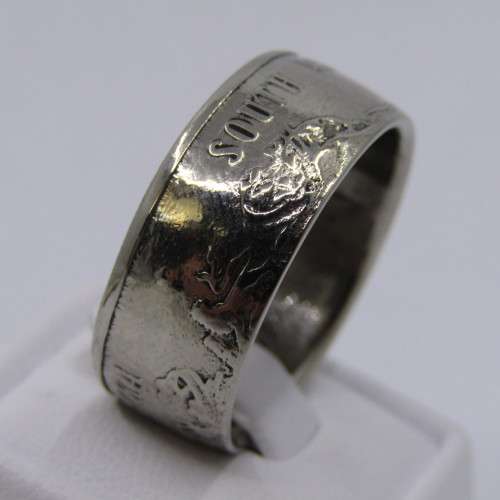 Ring made from 1977 South Africa R1 - size T/11