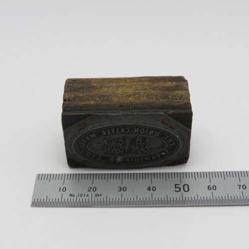 The Union Castle Mail Cape Town postal ink stamp