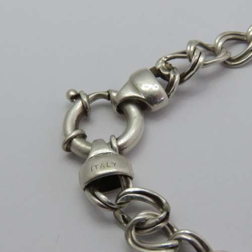Sterling silver bracelet - Weighs 11,0 grams - Length 19,5 cm