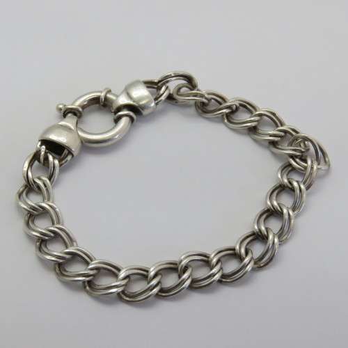 Sterling silver bracelet - Weighs 11,0 grams - Length 19,5 cm