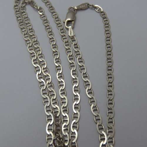Sterling silver flat mariner necklace - Weighs 4,5 g - Length 50 cm