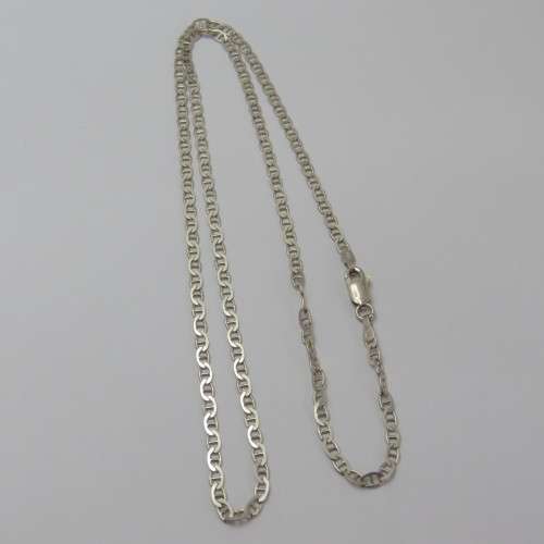 Sterling silver flat mariner necklace - Weighs 4,5 g - Length 50 cm