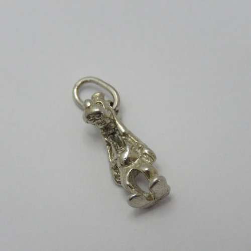 Sterling silver Goofy figurine charm pendant - Weighs 1,5 g