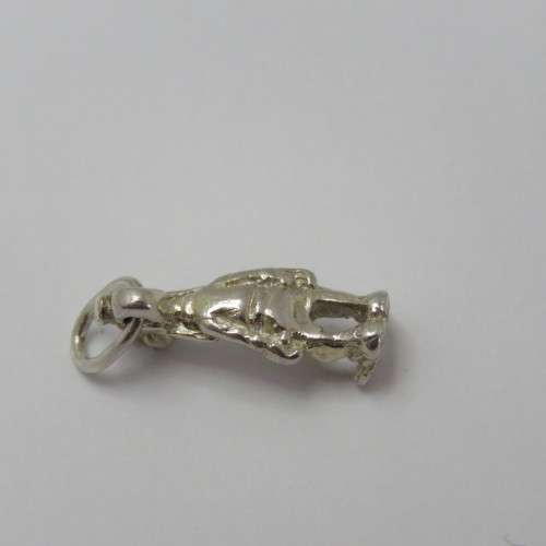 Sterling silver Goofy figurine charm pendant - Weighs 1,5 g