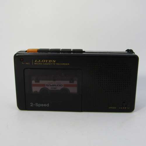Vintage Lloyd`s micro cassette recorder - working - including extra mini cassette tape
