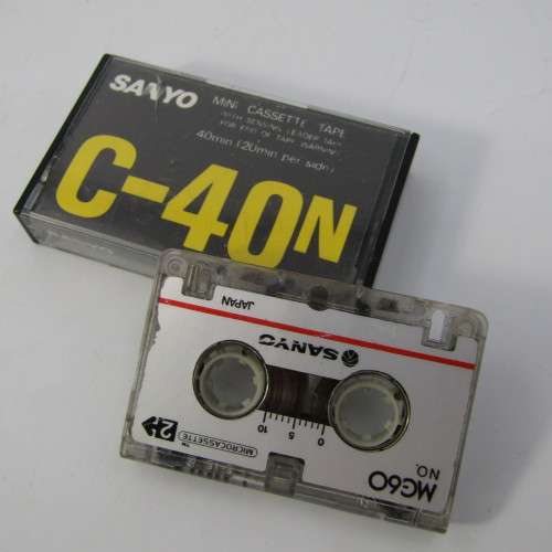 Vintage Lloyd`s micro cassette recorder - working - including extra mini cassette tape