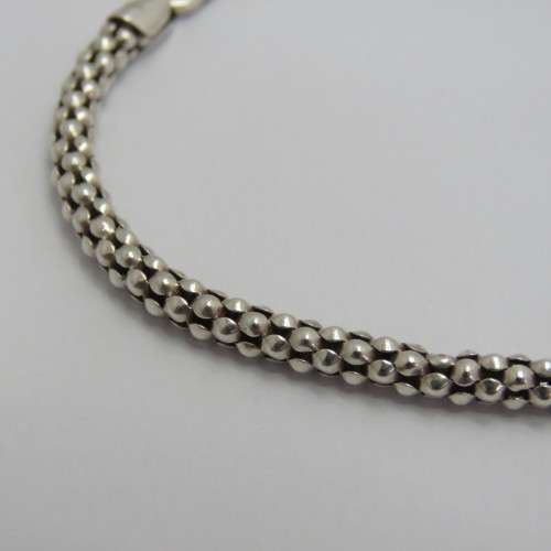 Sterling silver bracelet - Weighs 4,8 g - Length 21,5 cm