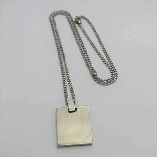 Stainless steel mens necklace and pendant - Length 50 cm