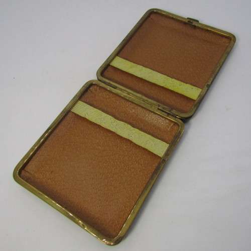 Vintage cigarette case with ostrich leather