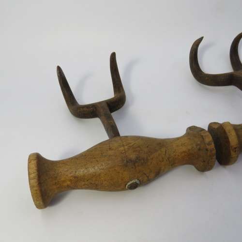 Pair of Antique sack bale hooks