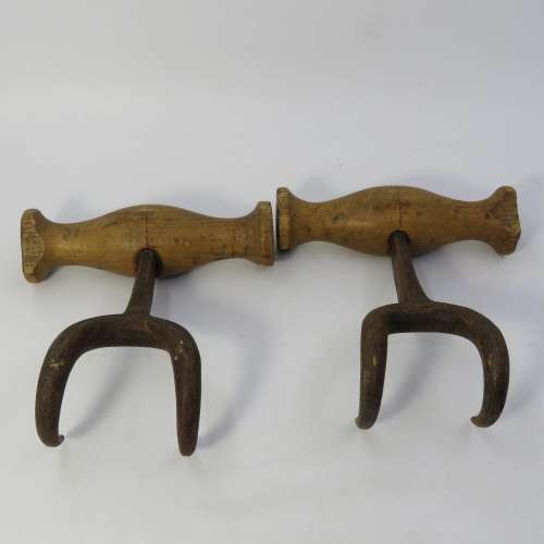 Pair of Antique sack bale hooks