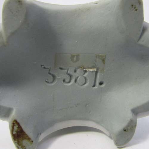 Antique Jasperware flower vase with number at base 3387