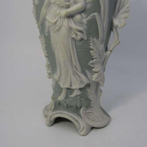 Antique Jasperware flower vase with number at base 3387