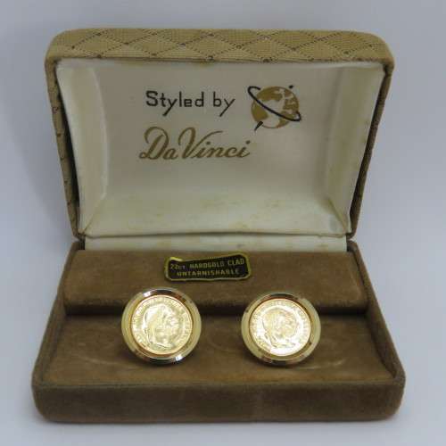 Set of vintage coin cufflinks