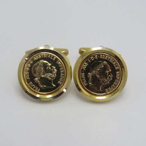 Set of vintage coin cufflinks