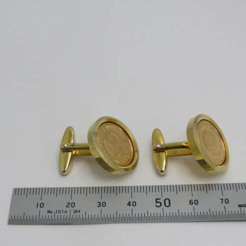 Set of vintage coin cufflinks