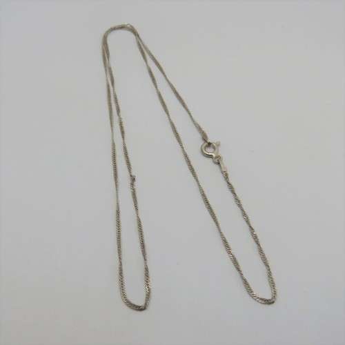 Sterling silver thin necklace - Weighs 1,5 g - Length 45 cm