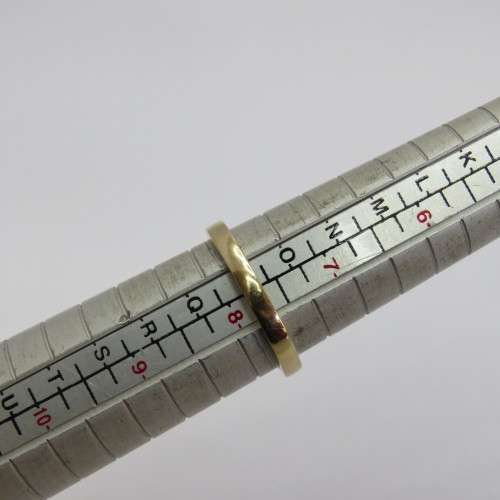 9kt Gold forever Solitaire diamond ring with 0,25 ct diamond with certificate - Color K/L