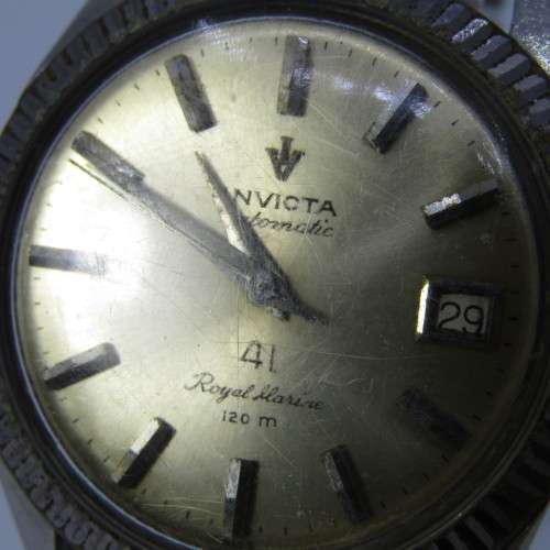 1970`s Invicta 41 Royal Marine automatic mens watch - working