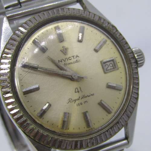1970`s Invicta 41 Royal Marine automatic mens watch - working