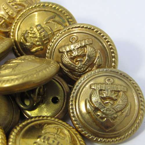 Lot of SA Navy uniform brass buttons