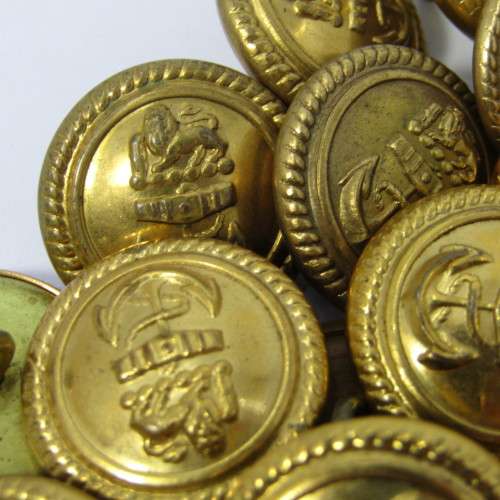 Lot of SA Navy uniform brass buttons