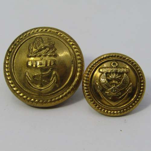Lot of SA Navy uniform brass buttons