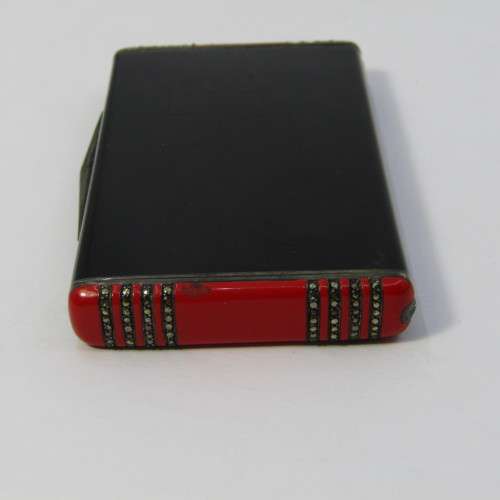 Beautiful vintage cigarette case with marcasite inserts