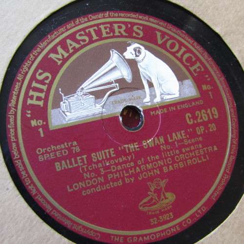 His Masters Voice record album with 12 records - 76rpm - one chipped