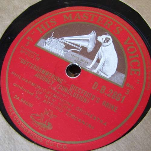 His Masters Voice record album with 12 records - 76rpm - one chipped