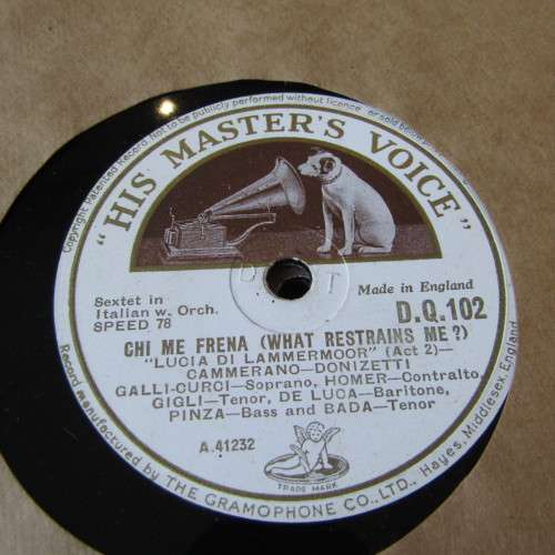 His Masters Voice record album with 10 records - 76rpm