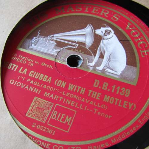 His Masters Voice record album with 10 records - 76rpm