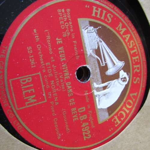 His Masters Voice record album with 10 records - 76rpm