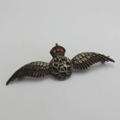 Silver WW2 SA Air Force sweetheart brooch