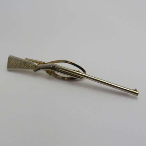 Vintage Stratton rifle tie clip