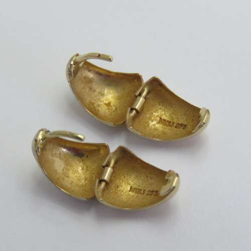 Beautiful 9kt gold earrings - Weighs 1,8 g