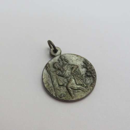 Vintage St Christopher travelling medallion pendant