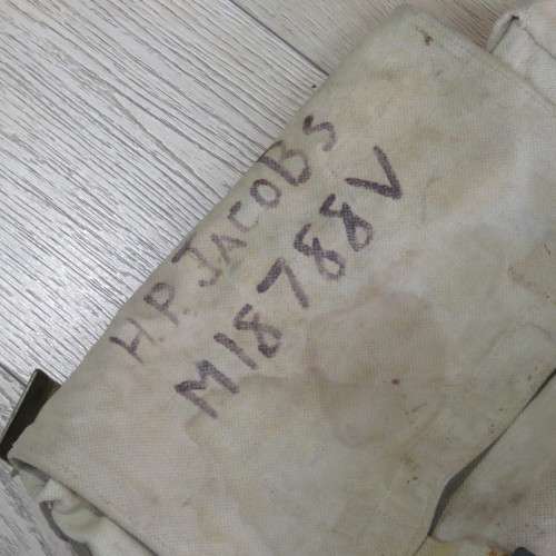 WW2 SA Union Defence Force backpack with only one strap - Belonged to M18788V H.P. Jacobs