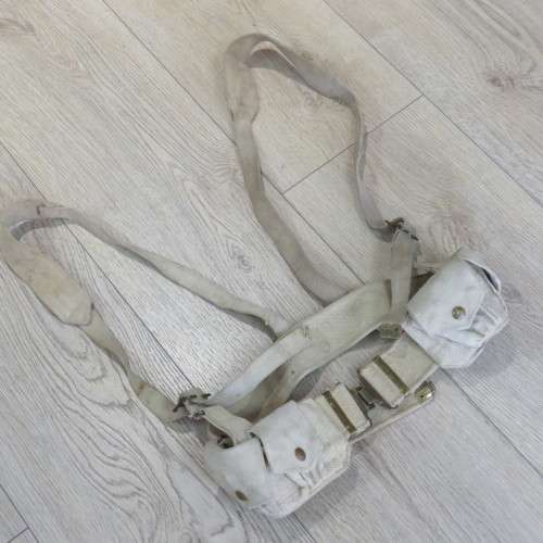 WW2 SA UDF Pattern 37 webbing - Belt, ammo pouches and shoulder straps - Belt length 81 cm